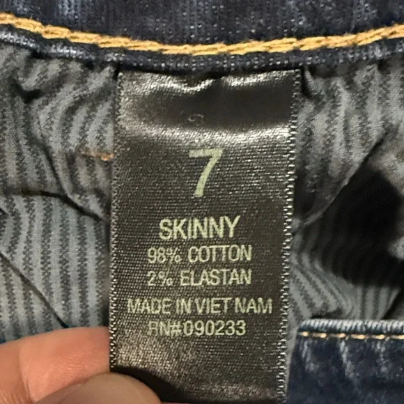 Bullhead Black Junior’s Deep Blue Skinny Jeans Size 7 - Picture 5 of 7